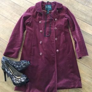 Vintage-inspired velvet coat